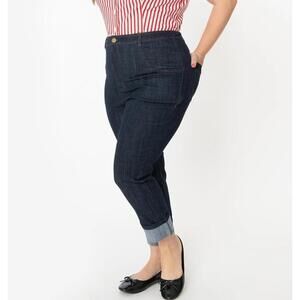Wmns 26 / 5X - Unique Vintage "I love Lucy' cuffed jeans